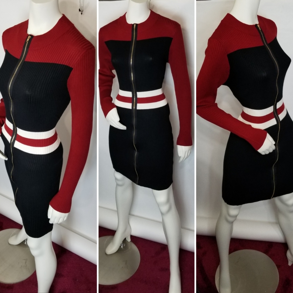 Bodycon Ribbed Sweater Dress - Picture 8 of 9